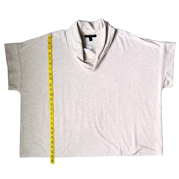 Fall Pullover Sweater Loungewear Sz XS/S Cowl Neck Dolman Sleeve Top Beige - Picture 4 of 7